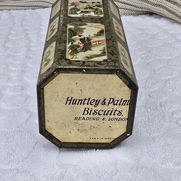 Rare Huntley & Palmers 10" Asian Vase Biscuit Tin 1928 Vintage - Picture 14 of 16